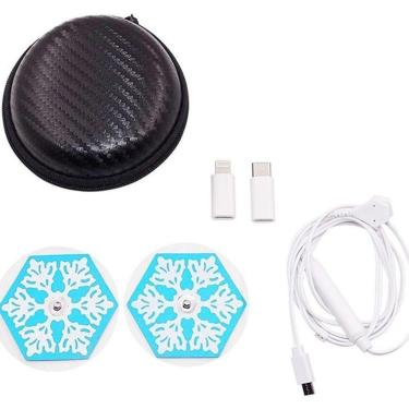 Imagem de Massageador Elétrico Portátil Estimulador Corpo Muscular Tonificador Celular Relaxamento Alívio