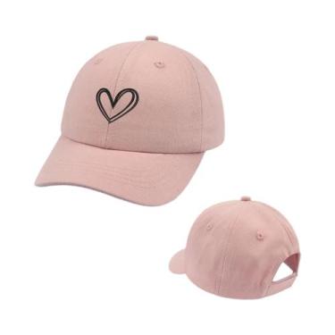 Imagem de Boné De Sol Infantil Ajustável Em Formato De Coração Com Desenho Anima