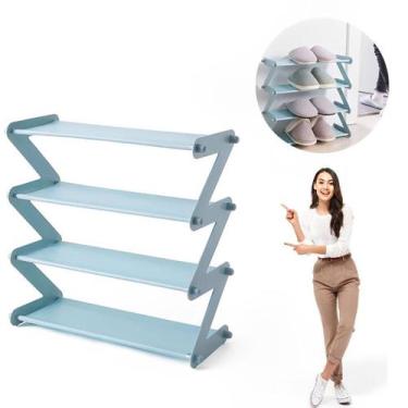 Imagem de Organizador Sapateira Sapato Prateleira Reforçado 4 Níveis - Tesla Sto