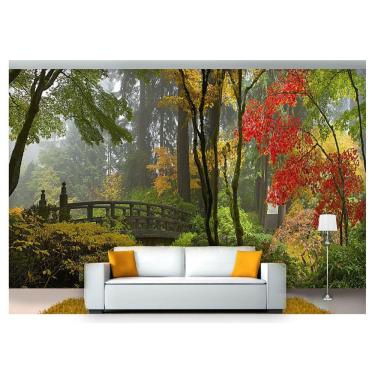 Imagem de Papel De Parede Jardim Japonês Árvore 3D Jjp33