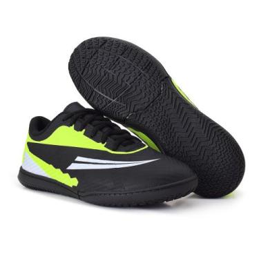Imagem de Chuteira futsal cano baixo - IMPULSO, Preto verde, 36