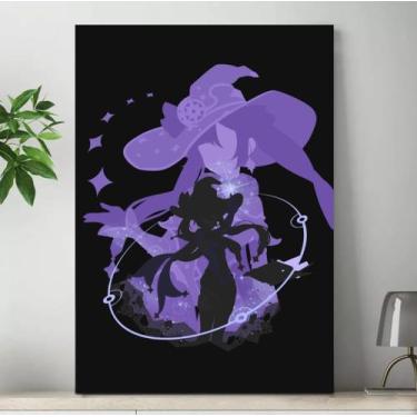 Imagem de Quadro Genshin Impact Personagens Placa Decorativa Game Anime MDF 20x2