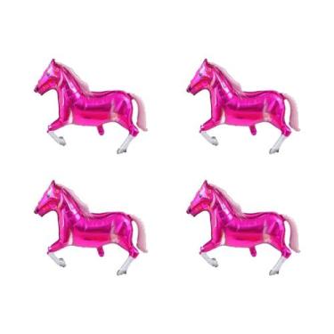 Imagem de Balões De Folha Em Formato De Cavalo 4/5/8pçs Tema Fazenda De Animais 