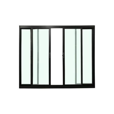 Imagem de Janela de Correr 4 Folhas de Alumínio Preto 120x150 - Brecorimo