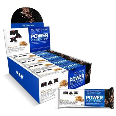 Imagem de Power Protein Bar (Caixa c/ 12un de 41g) Max Titanium-Unissex