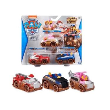Imagem de 3 Carrinhos Patrulha Canina - Off Road Mud - Metal  -Sunny