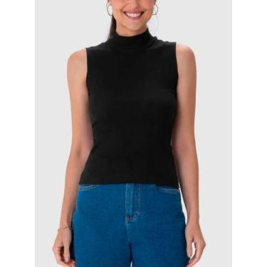 Imagem de Blusa Regata Malwee 1000117849 Feminina Gola Alta Ribana T. P/XGG, G, 