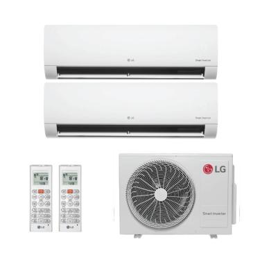 Imagem de Ar Condicionado Bi Split Inverter LG 24.000 Btus (Hi Wall 12.000 + Hi Wall 12.000) Quente e Frio 220v R-32