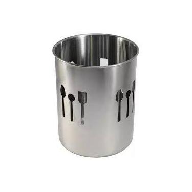 Imagem de Porta Talheres Suporte Escorredor Redondo De Inox 12,5Cm - Kehome