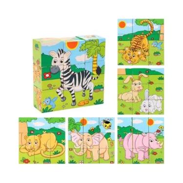 Imagem de Quebra-Cabeça 3D De Madeira Com Animais E Veículos, Brinquedo Educacio