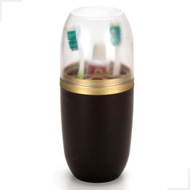 Imagem de Porta Escovas De Dente Suporte Pasta de Dente Com Tampa Plastico Pia B