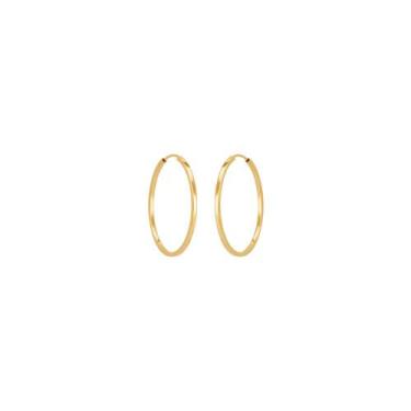 Imagem de Brinco Argola em Ouro 18K Fio Quadrado - AU7560 - BRUNA TESSARO JOIAS