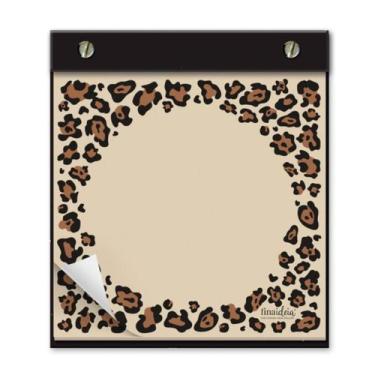 Imagem de Bloco Office Pinos Oncinha Animal Print Fina Ideia