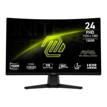 Imagem de Monitor Gamer Curvo MSI 24", FHD, 180Hz, 4ms, VA, Preto - MAG242C