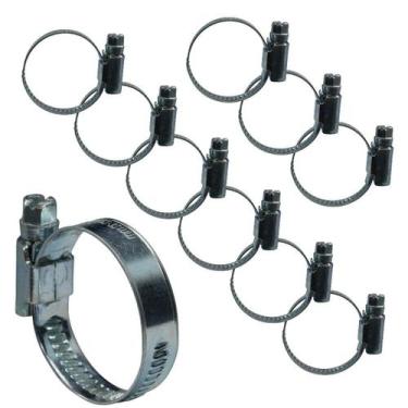Imagem de KIT 10 Abraçadeira 22X32mm aço zincado Tubo cilíndrico - Lumaflex