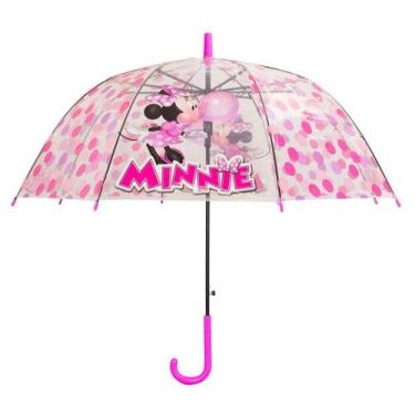 Imagem de Guarda chuva infantil transparente minnie pink - disney