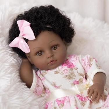 Imagem de Bebe Reborn Preta Gatinha Menina 100% Silicone Vários Itens - Cegonha 
