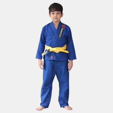 Imagem de Kimono Jiu Jitsu Koral Infantil Trançado Azul-M0, Azul, M0