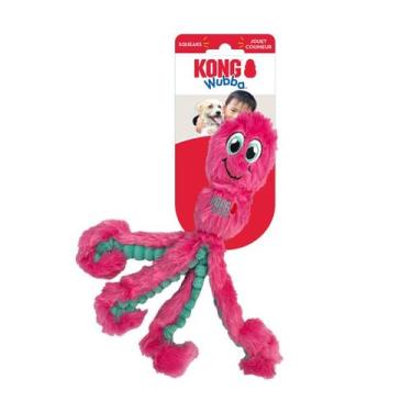 Imagem de Brinquedo Pelúcia Kong Wubba Octopus Polvo Rosa Para Cães Grande