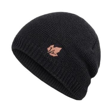 Imagem de Gorros De Inverno Unissex De Tricô Quentes E Grossos De Veludo Para Es