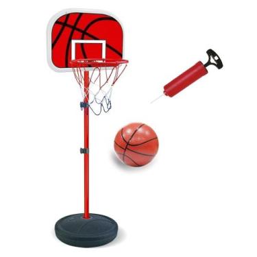 Imagem de Cesta De Basquete Infantil Ajustável Tabela Bola Bomba Rede 5092 - Dm 