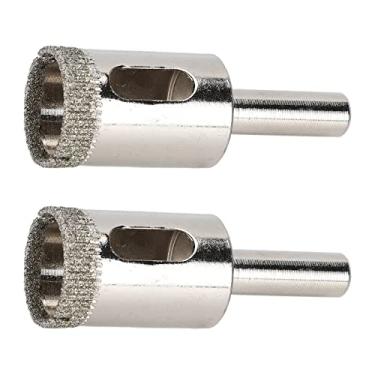 Imagem de Conjunto de abridor de furos, remoção rápida de cavacos 2 peças broca de diamante para cerâmica de vidro e mármore