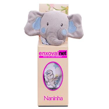 Imagem de Naninha Menina Menino Com Bichinho De Pelúcia Porta Chupeta Raposas (Elefante Azul)