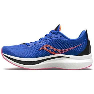 Imagem de Saucony Tênis profissional feminino Endorphin Trail Health Care, Azul Raz/Zest, 34