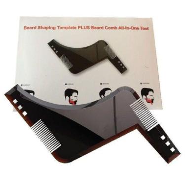 Imagem de Régua Pente Modelador Linhas Barba Bigode Cavanhaque Costeleta Z Hot