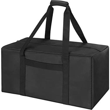 Imagem de Bolsa esportiva esportiva – Bolsa de viagem extra grande com zíper atualizado, durável e resistente à água, preta, Preto, 60,96 cm (24"), 24 inch, Moderno/justo
