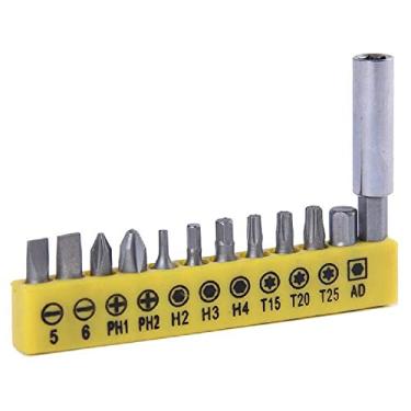 Imagem de 12 x Torx Cabeça Chata Cruz 1/4" Haste Hexagonal Conjunto de Pontas de Chave de Fenda