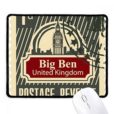 Imagem de London Postage Revenue United Kingdom UK Mousepad com borda costurada para jogos