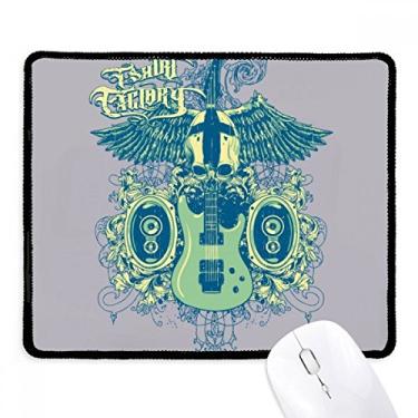 Imagem de Mouse pad Jazz com estampa de instrumentos musicais, borda costurada, tapete de borracha para jogos