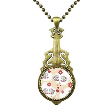 Imagem de DIYthinker Lindo colar de coelhos cinza para dia dos namorados, joias antigas de guitarra