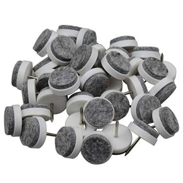 Imagem de 40 peças de almofada de feltro antiderrapante para cadeira de móveis, pés de mesa, protetores de chão, White 22mm (40 pcs)