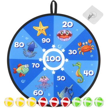 Jogo de tabuleiro de animal de desenho com 12 bolas pegajosas para crianças