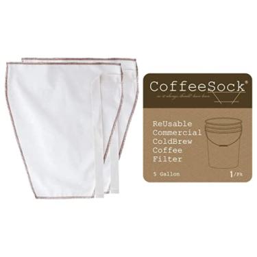 Imagem de CoffeeSock Comercial 1 galão (1 EA.) – O filtro de café reutilizável original – Filtro de café reutilizável de algodão orgânico certificado GOTS