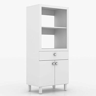 Imagem de Armário Multiuso para Forno e Microondas 2 Portas 1 Gav Multimóveis Cr20005 Branco
