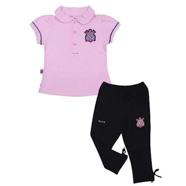 Imagem de Calça Infantil Corinthians Legging Preta Oficial