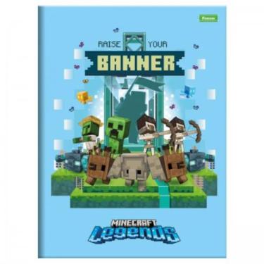 Imagem de Caderno Brochurão Grande Escolar Minecraft 48 Folhas - Foroni