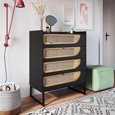 Imagem de Cômoda 4 Gavetas Apolo Preto Onix