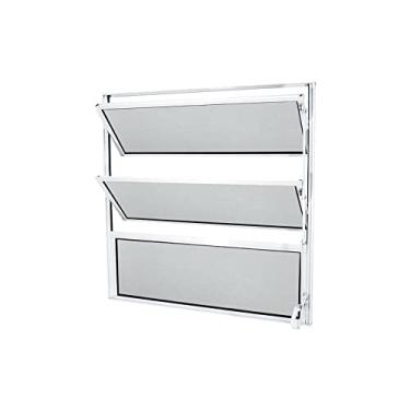 Imagem de Janela Basculante Abertura Central Exclusivo 1 Seção Vidro Mini Boreal 50x50cm Crv Portas e Janelas