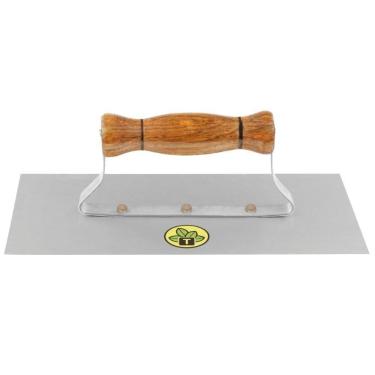 Imagem de Desempenadeira Metálica De Base Lisa Tramontina Sem Dentes Com Cabo De Madeira