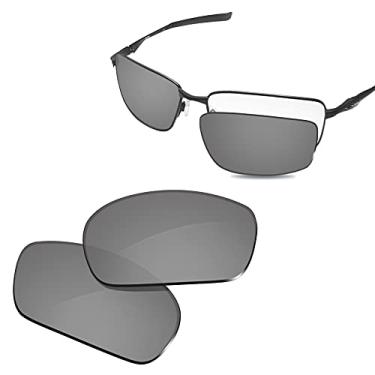 Imagem de Glintbay Lentes de óculos de sol de substituição 100% precisas para Oakley Splinter - Espelhado prateado metálico polarizado