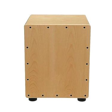 Imagem de Cajon - Tambor de caixa de madeira feito de bétula, corda de guitarra embutida, mini tambor de mão para iniciantes, instrumento de percussão (B)