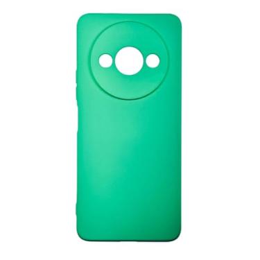 Imagem de Capa Capinha Case Compativel com Xiaomi Redmi A3 Silicone Macia Aveludada Forro Interno Com Proteção De Câmera Verde Água
