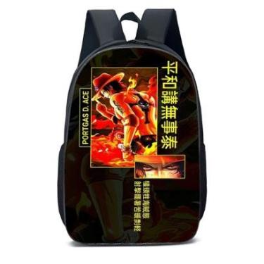 Imagem de Mochila Escolar Infanto Juvenil Anime One Piece Ace Pirata Novidades 0470-Unissex