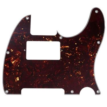 Imagem de Musiclily 8 Furos Escudo Humbucker Tele HH Pickguard para Guitarra Fender EUA/Mexicana Made Telecaster Standard Estilo Moderno, 4 Camadas Tortoise Shell