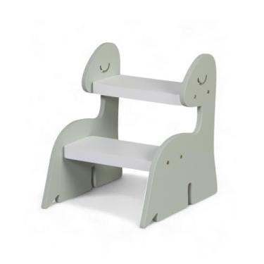 Imagem de Escada Dino Pia Vaso Infantil Banquinho Banheiro Madeira