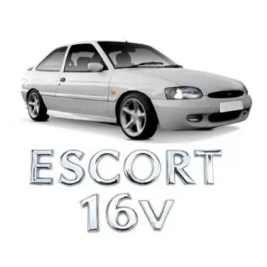 Imagem de Emblema Letreiro Escort 16V Ano 1997 a 1998 Peça Cromada Fita 3M - For